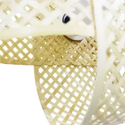 Lampada da parete in bambù (H40 cm) Palmaya Naturale