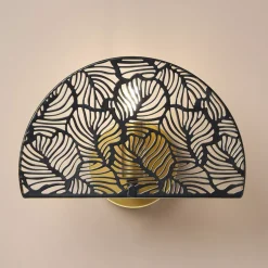 Lampada da parete in metallo (24 x 15,5 cm) Calathea Nera