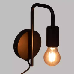 Lampada da parete metallo (H25 cm) Keli Nero
