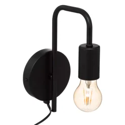 Lampada da parete metallo (H25 cm) Keli Nero