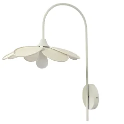 Lampada da parete petalo in tessuto (H62 cm) Alava Beige