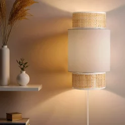 Lampada da parete rattan (H33 cm) Gigogne Beige