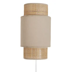 Lampada da parete rattan (H33 cm) Gigogne Beige