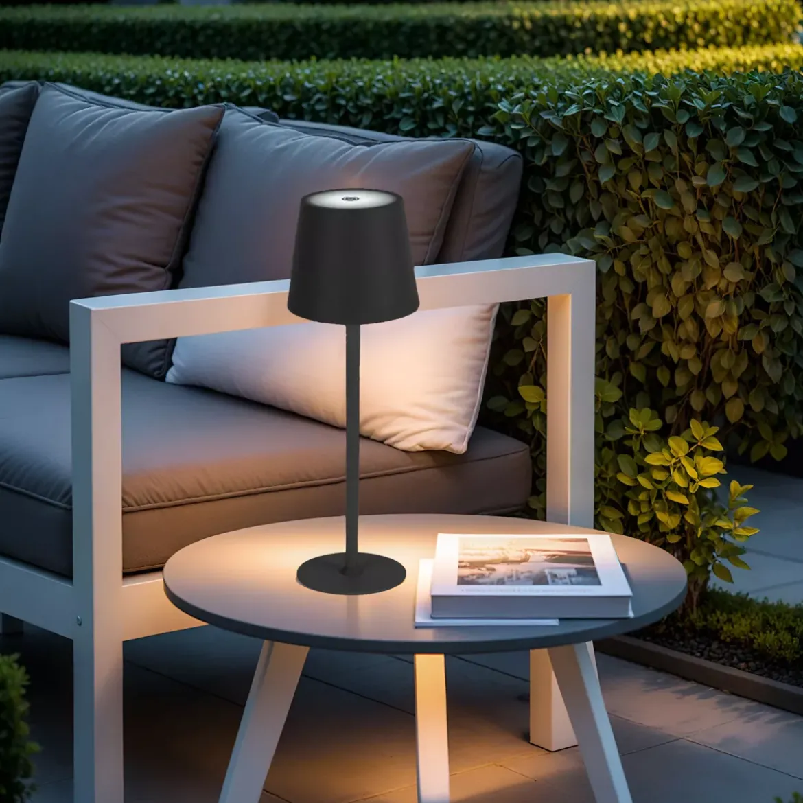 Lampada da tavolo cavo USB (H37 cm) Brooklyn - Nero