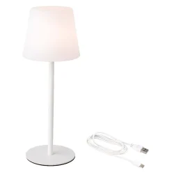 Lampada da tavolo cavo USB Manhattan - Bianco