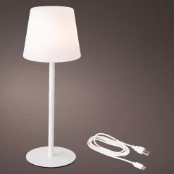 Lampada da tavolo cavo USB Manhattan - Bianco