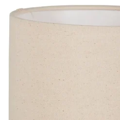 Lampada da tavolo ceramica e lino (H34,5 cm) Orecchio Bianco