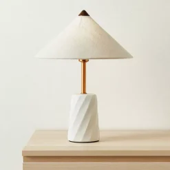 Lampada da tavolo ceramica (H37 cm) Meringa Bianco