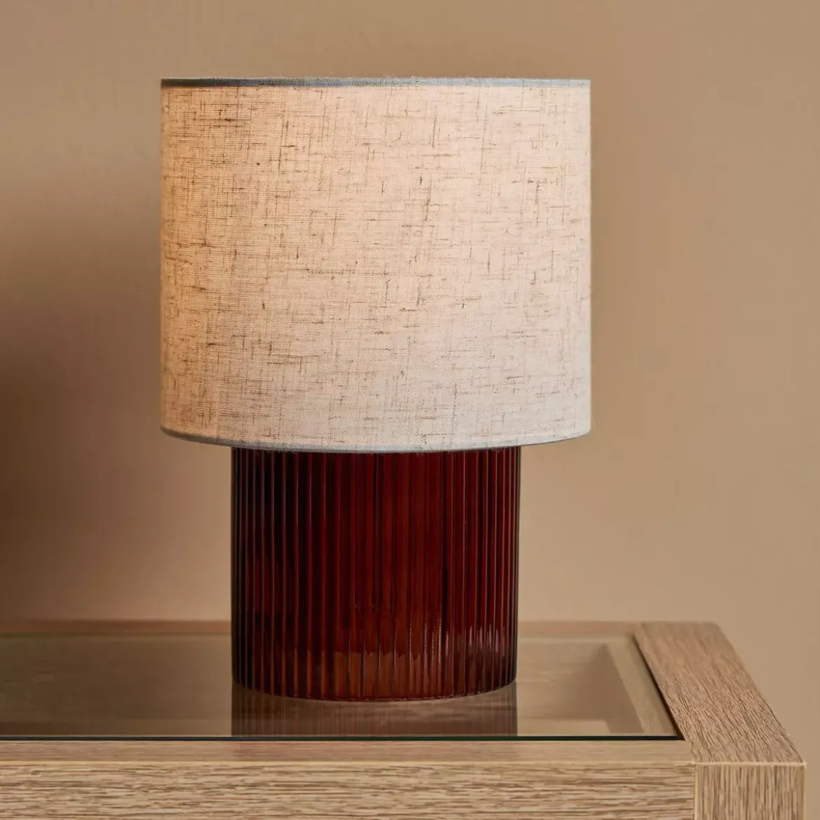 Lampada da tavolo (22 cm) Teca Marrone
