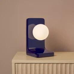 Lampada da tavolo in ceramica (H23 cm) Walter Blu