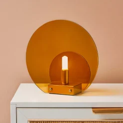 Lampada da tavolo in vetro (D22 cm) Bowie Arancione