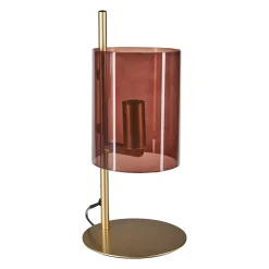 Lampada da tavolo in vetro (H34 cm) Victoria Marrone