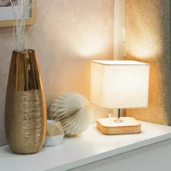 Lampada da tavolo legno (H21 cm) Toxey Avorio