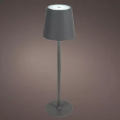 Lampada da tavolo senza fili ricaricabile USB 48 LED (H37 cm) Brooklyn Grigio