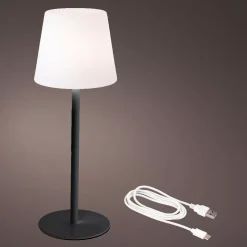 Lampada da tavolo senza fili ricaricabile USB (H40 cm) Manhattan Nero