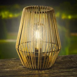 Lampada da tavolo solare LED (Alt 23 cm) Calabre Dorato