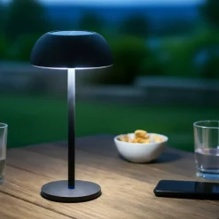 Lampada da tavolo solare LED (H33 cm) Malibu Nero
