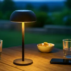 Lampada da tavolo solare LED (H33 cm) Malibu Nero