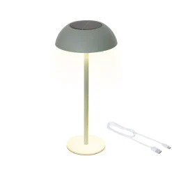 Lampada da tavolo solare LED (H33 cm) Malibu Verde menta