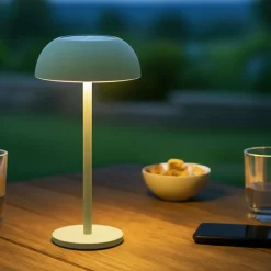 Lampada da tavolo solare LED (H33 cm) Malibu Verde menta