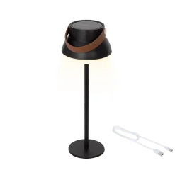 Lampada da tavolo solare 100 lumen (H36 cm) Tokyo Nero