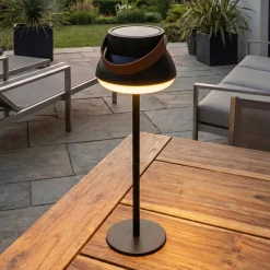 Lampada da tavolo solare 100 lumen (H36 cm) Tokyo Nero