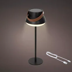 Lampada da tavolo solare 100 lumen (H36 cm) Tokyo Nero