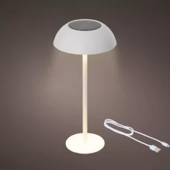 Lampada da tavolo solare 100 lumen (H33 cm) Malibu Bianco
