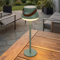 Lampada da tavolo solare 100 lumen (H36 cm) Tokyo Verde menta