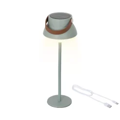 Lampada da tavolo solare 100 lumen (H36 cm) Tokyo Verde menta