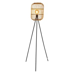 Lampada da terra con treppiede bambù (H152 cm) Hanoi Beige