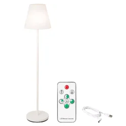 Lampada da terra da esterno senza fili ricaricabile USB LED (H150 cm) Brooklyn Bianco