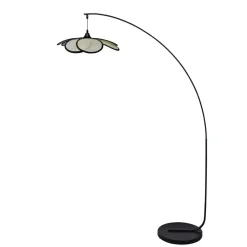 Lampada da terra design petalo (H156 cm) Teruel Nero