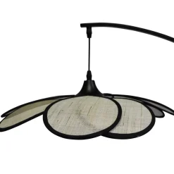Lampada da terra design petalo (H156 cm) Teruel Nero
