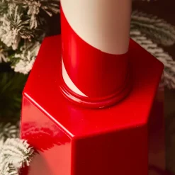 Lampada da terra doppia illuminata 66 LED (H188 cm) Natale magico Rosso