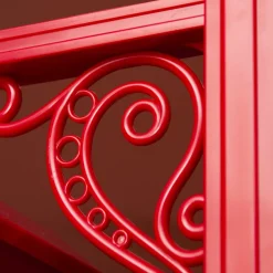 Lampada da terra doppia illuminata 66 LED (H188 cm) Natale magico Rosso