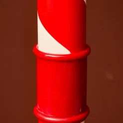 Lampada da terra doppia illuminata 66 LED (H188 cm) Natale magico Rosso