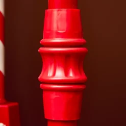 Lampada di Natale illuminata musicale e animata 10 LED (H185 cm) Neve cadente Rosso