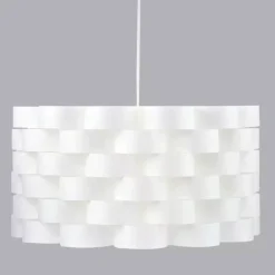 Lampadario a sospensione origami (D32 cm) Moki Bianco