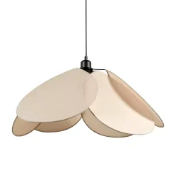 Lampadario a sospensione tessuto Petalo (D69 cm) Tortora chiaro