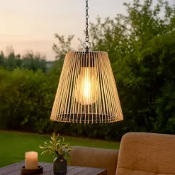 Lampadario da giardino solare (D17,5 cm) LED Calabre Dorato