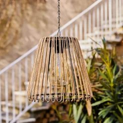 Lampadario da giardino solare (D17,5 cm) LED Calabre Dorato