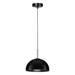 Lampadario in vetro (D20 cm) Luméa Nero