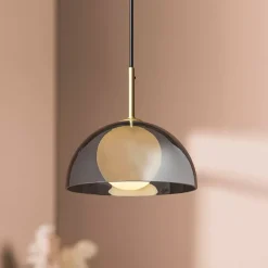 Lampadario in vetro (D20 cm) Luméa Nero