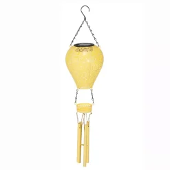 Lampada solare a sospensione per giardino LED (H56 cm) Mongolfiera Verde