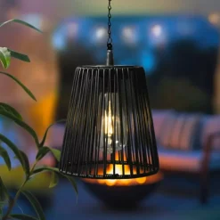 Lampada solare da giardino a sospensione LED (H58 cm) Midtown Nero