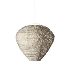 Lampada solare da giardino sospesa (H28 cm) Lanterna traforata Marrone chiaro