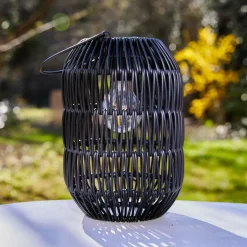 Lanterna da giardino solare LED (H24,5 cm) Toscane Nero