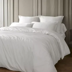 Lenzuola con angoli in raso di bambù (160 x 200 cm) Sienna Bianco