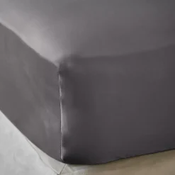 Lenzuola con angoli in raso di bambù (160 x 200 cm) Sienna Grigio granito